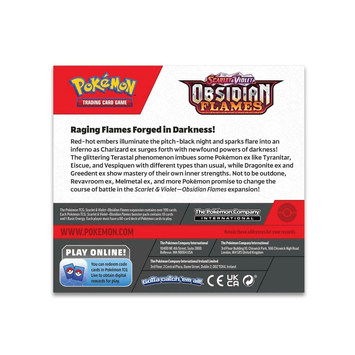 Obsidian Flames Booster Box – 36 Packs